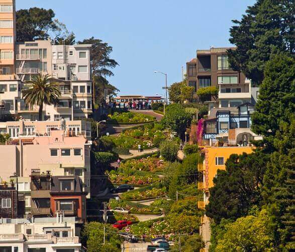 The Crookedest street in San Francisco
