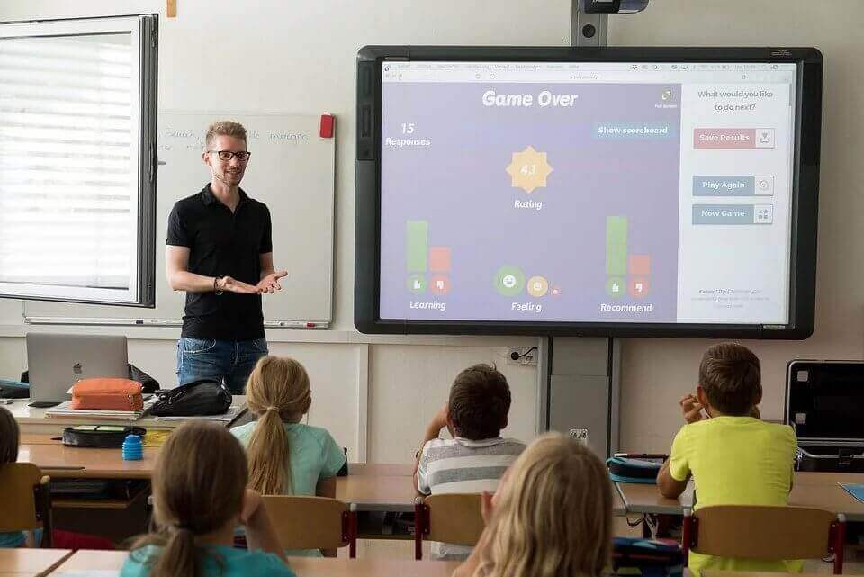 teacher holding a presentation