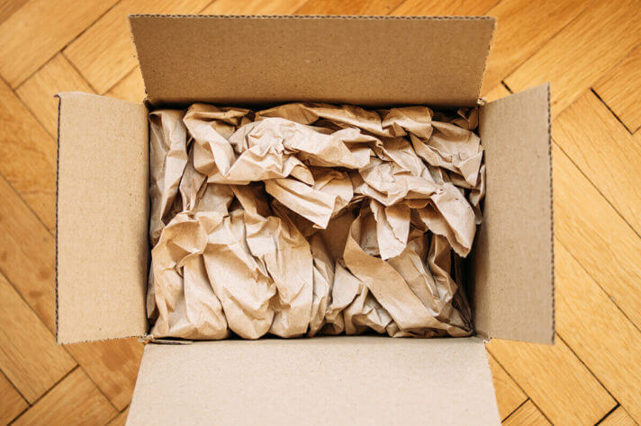 use packing paper to pack everything for cross country moving