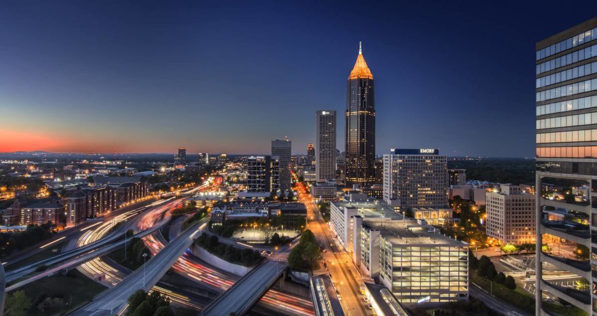 A view of the urban part of Atlanta, Georgia