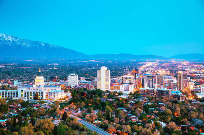 Salt Lake City aerial view