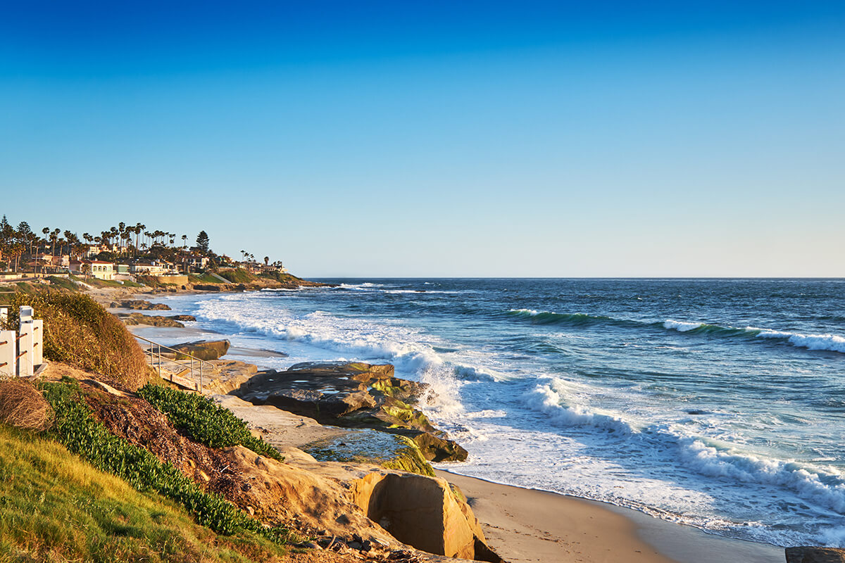 California coastline on a clear day