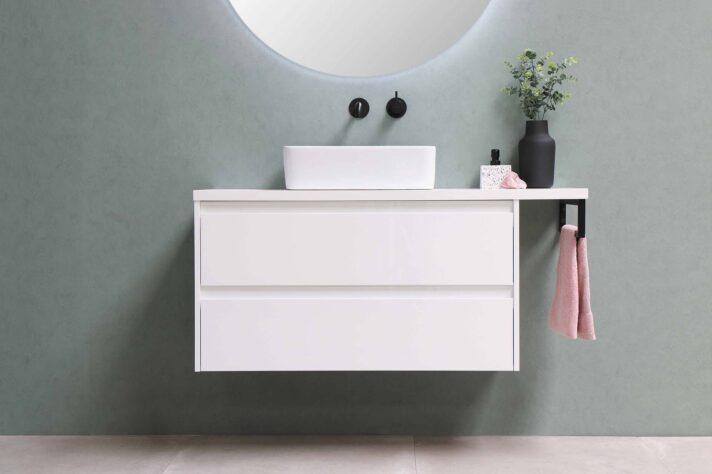 white wooden cabinet with mirror
