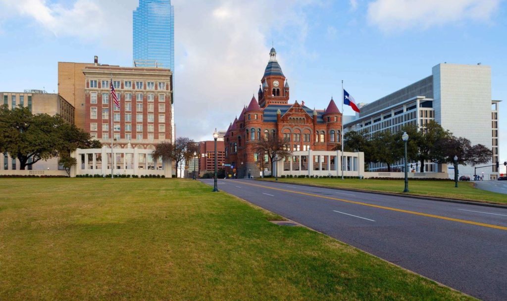 A view of Dealey Plaza in West End, Dallas