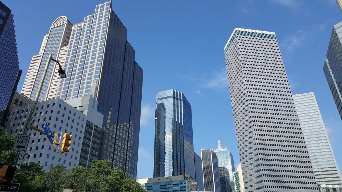 A view of skyscrapers in Dallas