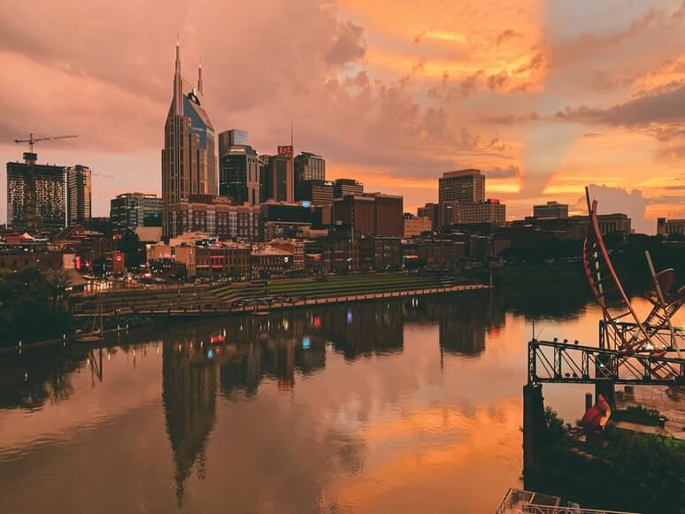 Sunset over Nashville