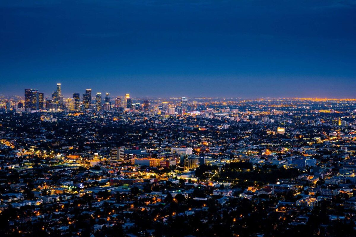 View of LA at night