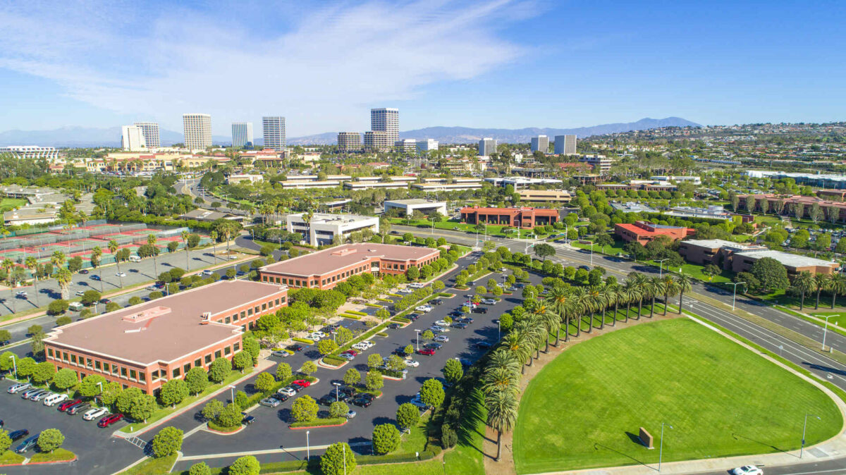 Aerial view of Irvine, California